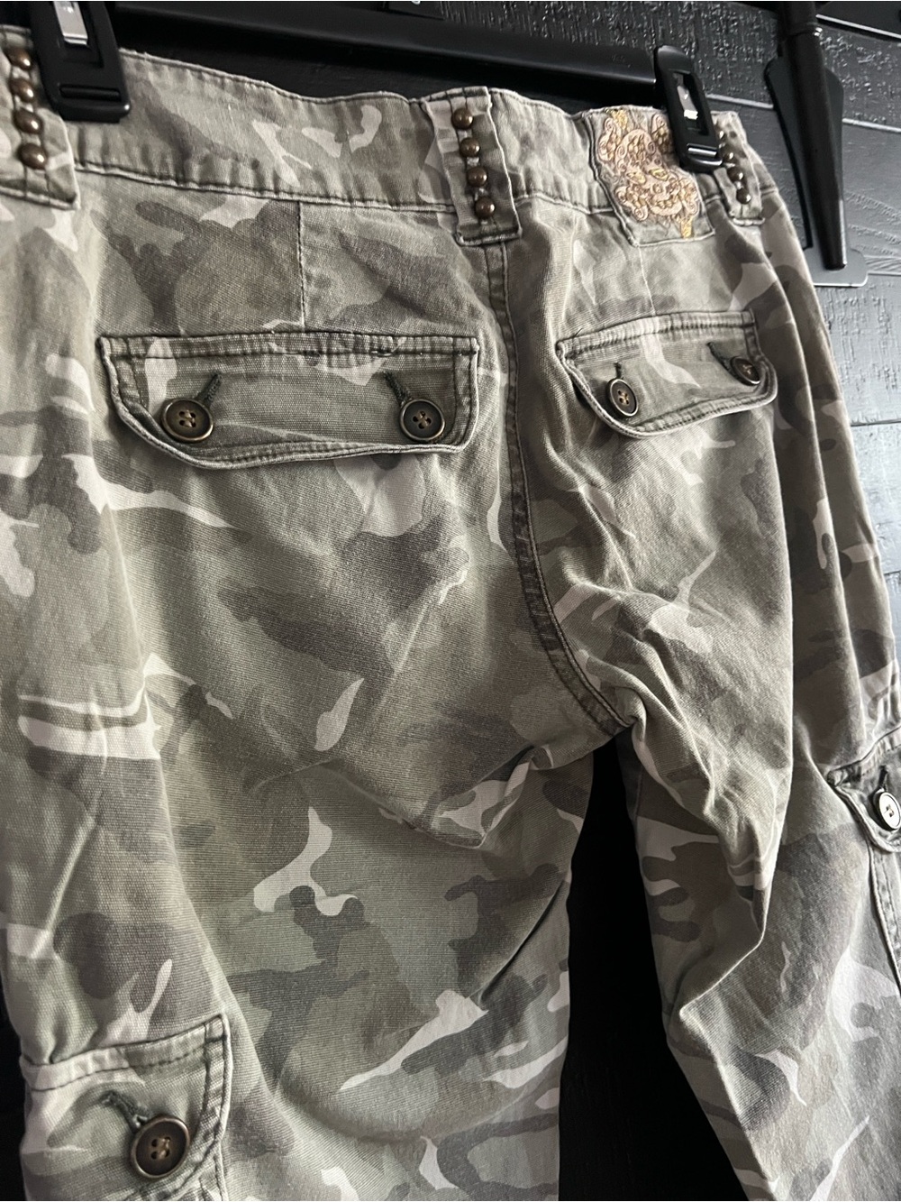 Camo Cargo Pants - Olive & Khaki Print